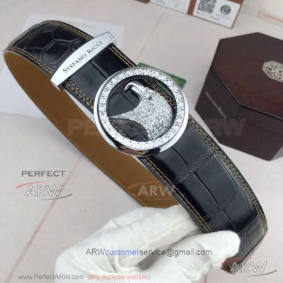 AAA Quality Stefano Ricci Leather Belt With 316L SS Eagle Buckle